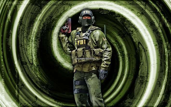 Operador, 4k, fundo verde grunge, agente CSGO, Counter-Strike Global Offensive, v&#243;rtice, Counter-Strike, personagens CSGO, Operador CSGO