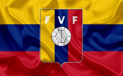 Venezuela Milli Futbol Takımı, logo, amblem, bayrak, Venezuela, Futbol Federasyonu, Dünya Şampiyonası, futbol, ipek doku
