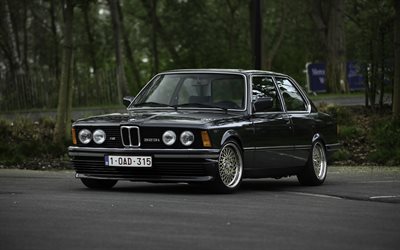 BMW M3, 323I, 4k, BMW 3-series, E21, parking, e21, BMW