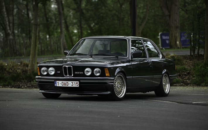 El BMW M3, 323I, 4k, BMW 3-series, E21, aparcamiento, e21, BMW