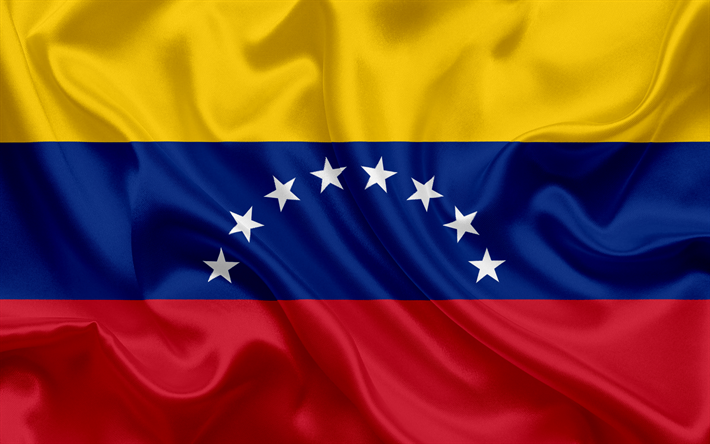 Bandiera venezuelana, Venezuela, bandiera nazionale, di seta, trama, bandiera del Venezuela