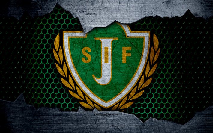 Jonkopings Sodra, 4k, شعار, الدوري السويدي الممتاز, كرة القدم, نادي كرة القدم, السويد, Jonkopings, الجرونج, الملمس المعدني, Jonkopings Sodra FC