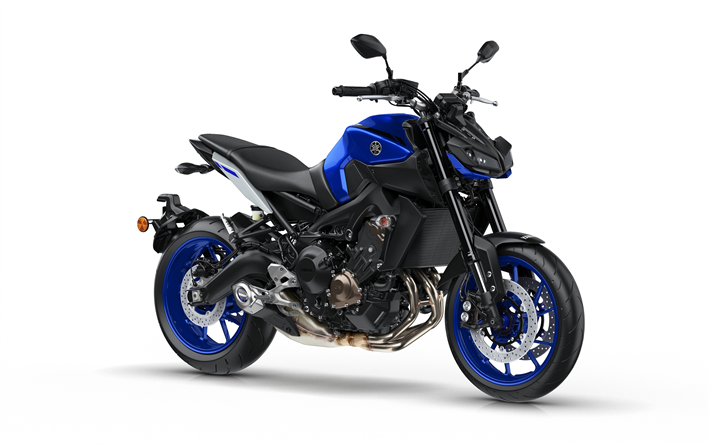Yamaha MT-10, de 2017, 4k, azul negro de la motocicleta, sportbike, Japon&#233;s de motocicletas, Yamaha