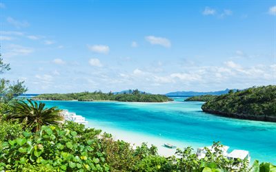 Okinawa Islas, mar, laguna, Ishigaki, verano, Okinawa, Jap&#243;n