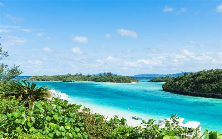 Okinawa Islas, mar, laguna, Ishigaki, verano, Okinawa, Jap&#243;n