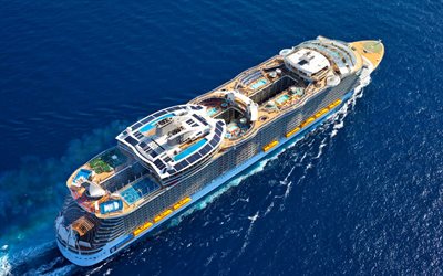 Oasis of the Seas, cruise liner, large ship, Caribbean Sea, passenger liner, Royal Caribbean International