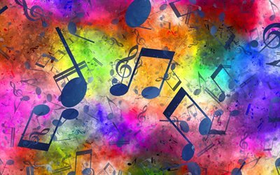 music texture, grunge music background, music concepts, background with notes, musical notes