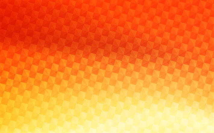 4k, fond de carbone orange, motifs de carr&#233;s, motifs de carbone, textures de vannerie, texture de vannerie de carbone, lignes, arri&#232;re-plans de carbone, arri&#232;re-plans orange, textures de carbone