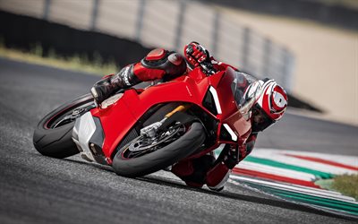 Ducati Panigale, 2017, urheilu moottoripy&#246;r&#228;, punainen Panigale, kilparadalla, Italian moottoripy&#246;r&#228;t, Ducati