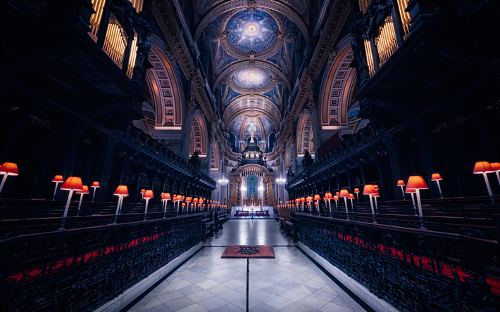 St Pauls Cathedral, London, Anglican Cathedral, Renaissance Architecture, English Baroque, interior, England, United Kingdom