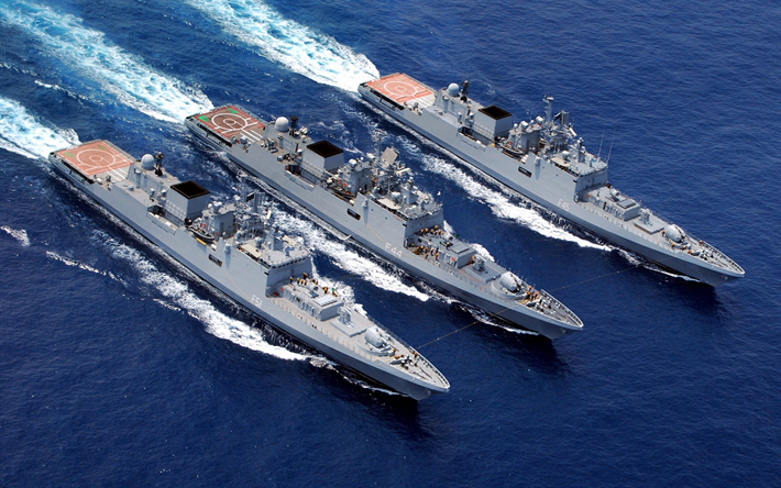 ins trikand, f51, ins talwar, f40, ins f40 tabar, talwar-klasse fregatten, kriegsschiffe, indische fregatten, indian navy
