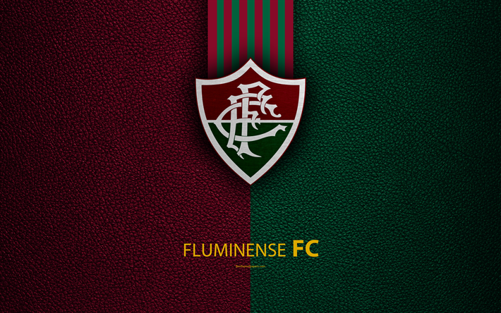 Fluminense FC, 4K, Brazilian football club, Brazilian Serie A, leather texture, emblem, Fluminense logo, Rio de Janeiro, Brazil, football