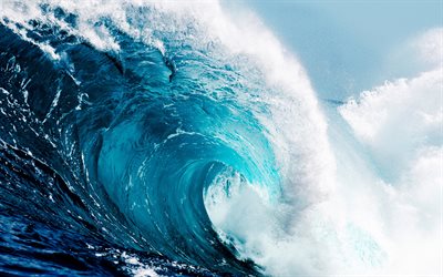 tsunami, big wave, ocean, waves, water