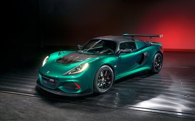 Lotus Exige Cup 430, 2018, Special Edition, green Exige, sports coupe, tuning Exige, British cars, Lotus, aerodynamic body kit, carbon