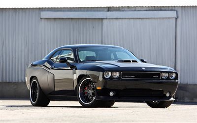 Dodge Challenger, tuning, SRT8 392, black sports coupe, American cars, Muscle car, Dodge