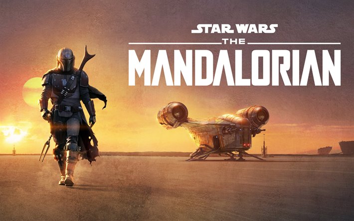 The Mandalorian, 2019, 4k, promotional materials, poster, American television series