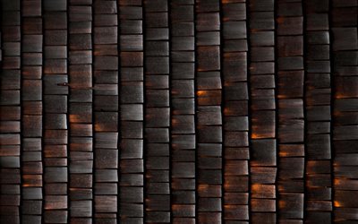 vieilles tuiles de bois de texture, de couleur brun fonc&#233; en bois, fond, de bois, texture, vieux texture