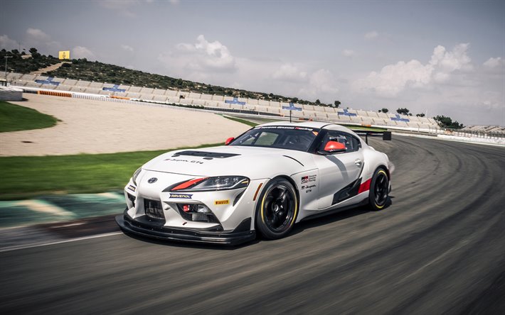 2020, Toyota Supra GT4, exterior, front view, race car, tuning Supra GT4, japanese sports cars, Toyota