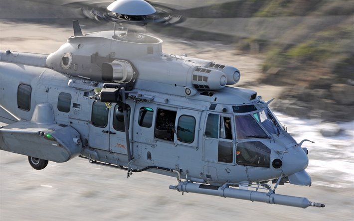 Airbus Helicopters H225M Caracal, Eurocopter EC725, helic&#243;ptero de transporte militar, de la Fuerza A&#233;rea francesa, Francia