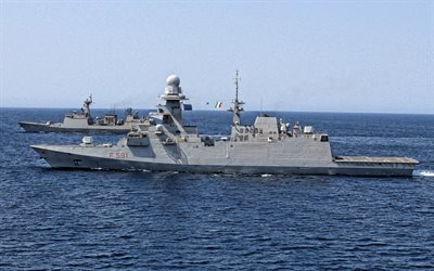 virginio fasan, f591, italienische fregatte, bergamini-klasse, fregatte der italienischen marine, der italienischen kriegsschiff, italien