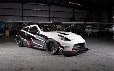 2020, Nissan Global Time Attack TT 370Z, front view, exterior, tuning 370Z, white sports coupe, Japanese sports cars, Nissan