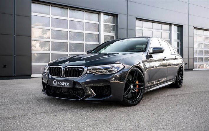 El BMW M5, F90, negro sed&#225;n, M5 G-Power, el ajuste de la M5, alem&#225;n de autom&#243;viles deportivos, BMW