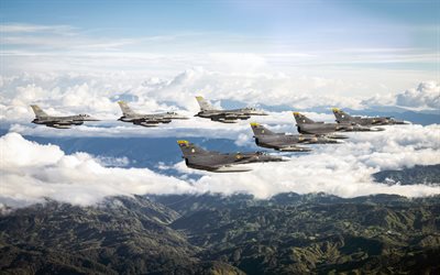 General Dynamics F-16 Fighting Falcon, Israeliskt flygvapen, IAF, Israeli Fighters, IAI Kfir, F-16, Israel Defense Forces, Air Combat