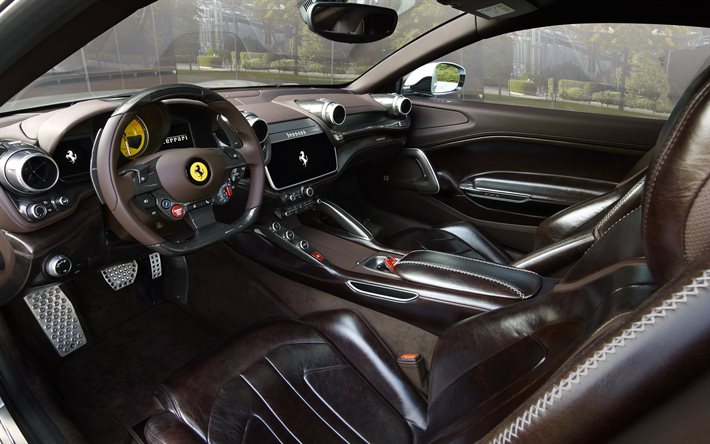 Ferrari BR20, 2021, vista interna, interior, painel, Ferrari BR20 interno, carros esportivos italianos, Ferrari