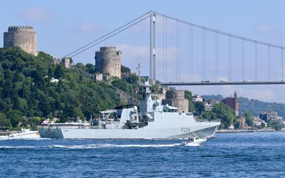 HMS Trent, P224, British patrol vessel, Royal Navy, Batch 2 River-class, patrol vessel, British warship, Bosphorus, Turkey