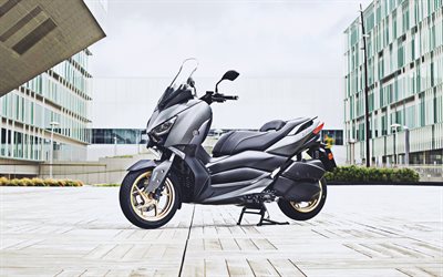 Yamaha X-max 250, 4k, parcheggio, 2022 moto, scooter, 2022 Yamaha X-Max 250, moto giapponesi, HDR, Yamaha