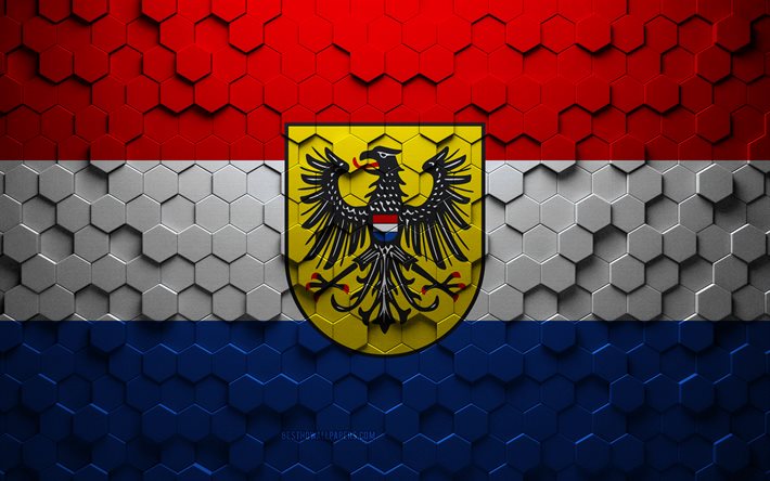 ハイルブロンの旗, ハニカムアート, ハイルブロン六角形フラグ, ハイルブロンCity in Germany, 3D六角形アート