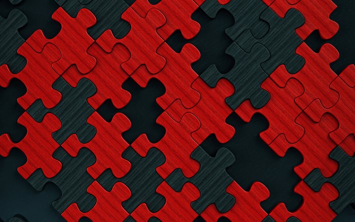 holzpuzzle-hintergrund, 4k, makro, puzzle-texturen, hintergrund mit puzzles, 3d-puzzles, holzpuzzles, nahaufnahme, puzzle-muster
