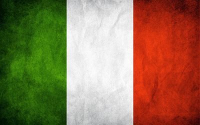 イタリア国旗, 4k, 旗のイタリア, グランジ, 旗