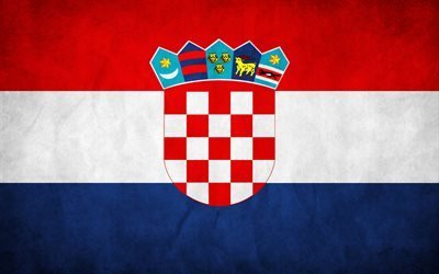 Croatian flag, 4k, flag of Croatia, grunge, flags, Croatia flag
