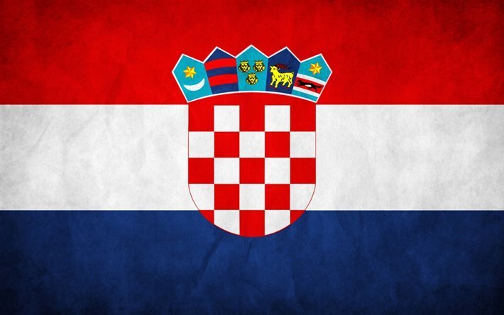 Croatian flag, 4k, flag of Croatia, grunge, flags, Croatia flag