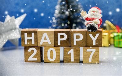 2017, felice anno nuovo, inverno, neve