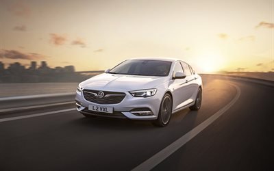 Vauxhall Insignia, 2017, Grand Sport, nuove Insegne, bianco Vauxhall, Opel Insignia