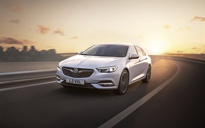 Vauxhall Insignia, 2017, Grand Sport, new Insignia, white Vauxhall, Opel Insignia