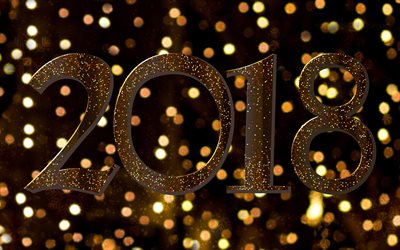 Nouvel An, 2018, les lumi&#232;res, 2018 concepts
