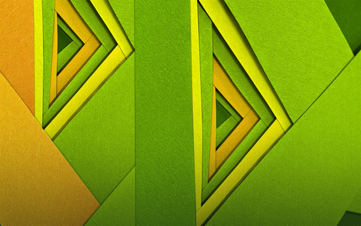 triangles, l&#39;art, la g&#233;om&#233;trie, les formes g&#233;om&#233;triques, fond vert