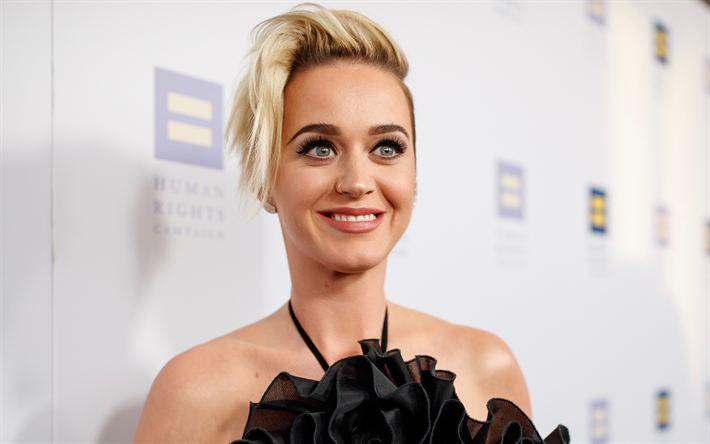 Katy Perry, 4k, Amerikalı şarkıcı, Hollywood, superstars, sarışın