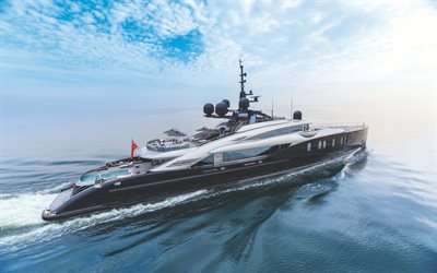 Okto Isa, 4k, luxury yacht, sea, ISA yachts