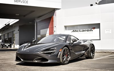 McLaren 720S, en 2017, le Z&#233;nith, coup&#233; sport, hypercar, Noir 720S