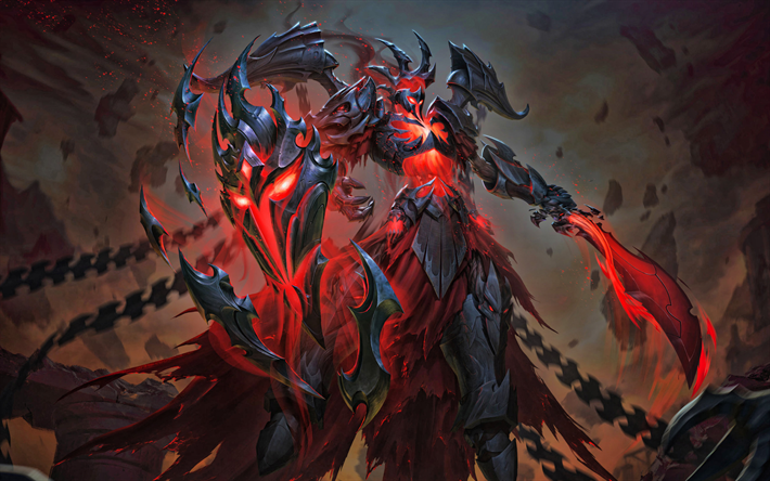 Ares, monster with sword, Smite characters, manga, MOBA, Smite, monster in darkness