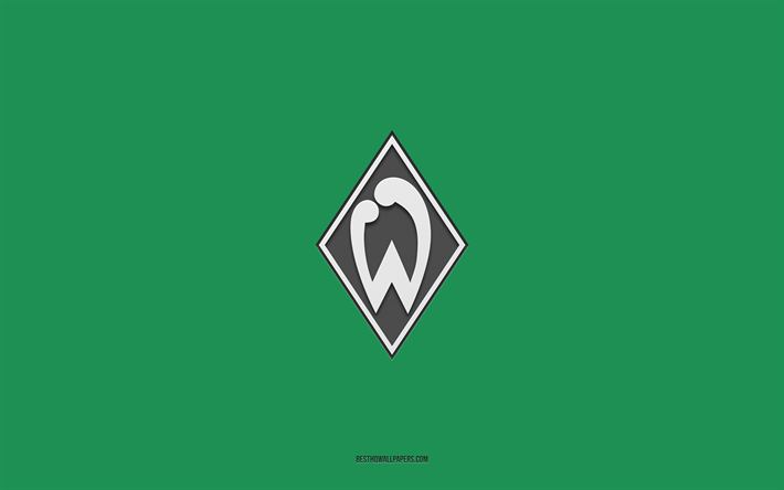 SV Werder Bremen, vihre&#228; tausta, Saksan jalkapallomaa, SV Werder Bremenin tunnus, Bundesliga 2, Saksa, jalkapallo, SV Werder Bremen logo