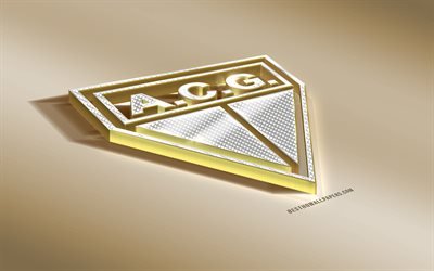 AC Goianiense, Brasilialainen jalkapalloseura, golden hopea logo, Goiania, Brasilia, Serie B, 3d kultainen tunnus, luova 3d art, jalkapallo