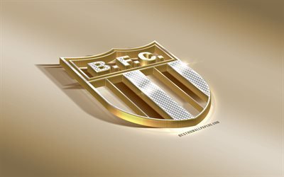 Botafogo Futbol Kul&#252;p, Brezilyalı Futbol Kul&#252;b&#252;, altın g&#252;m&#252;ş logo, Ribeirao Preto, Brezilya, Serie B, 3d altın amblemi, yaratıcı 3d sanat, futbol