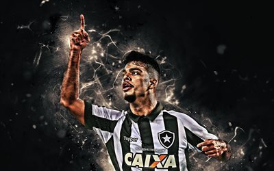Leandrinho, tavoite, brasilian jalkapalloilijat, Botafogo FC, iloa, jalkapallo, Leandro Alves de Carvalho, Brasilian Serie A, neon valot, Brasilia