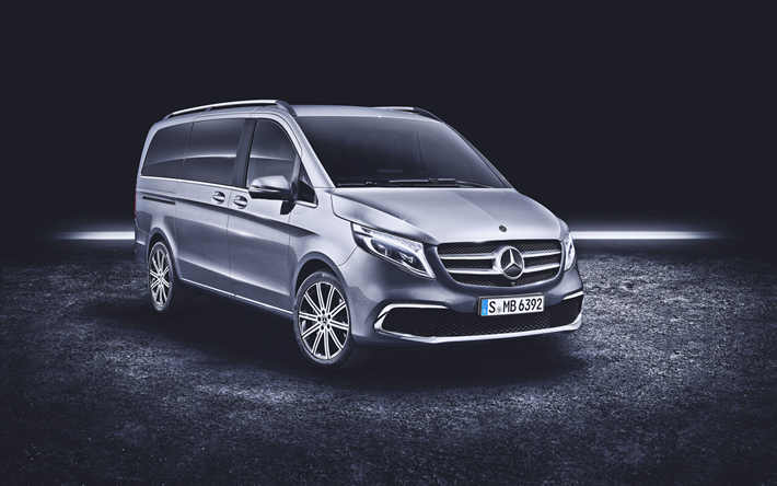 Mercedes-Benz I Mercedes V-Klass, 4k, W447, 2019 bilar, minibuss, Exclusive Line, 2019 V-Klass, tyska bilar, Mercedes