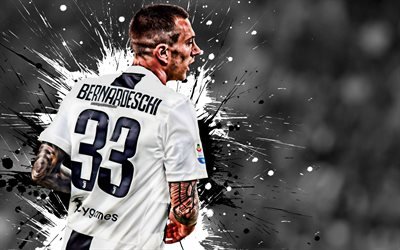 Federico Bernardeschi, Juventus FC, Italian football player, midfielder, 33th number, Juve, Serie A, Italy, football, art, Bernardeschi